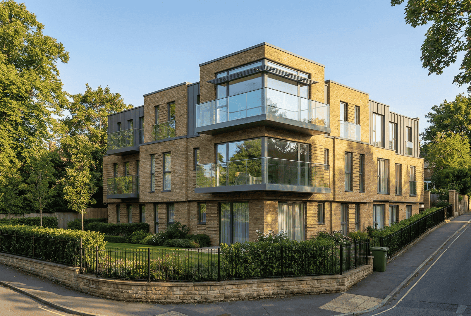 Modern apartment building